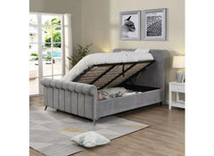 Carlow Side-Lift Velvet Storage Bed