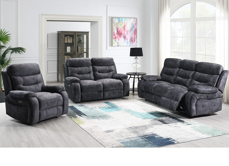 Carrie Grey Velvet Sofa Suite