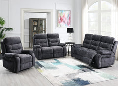 Carrie Velvet Three Seat Sofa W/Power Option