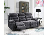 Carrie Velvet Three Seat Sofa W/Power Option