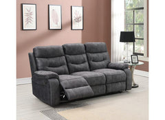 Carrie Velvet Three Seat Sofa W/Power Option