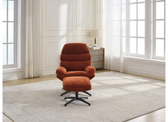 Clark Fabric Chairs W/Footstool