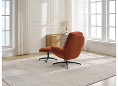 Clark Fabric Chairs W/Footstool