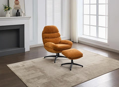 Clark Fabric Chairs W/Footstool