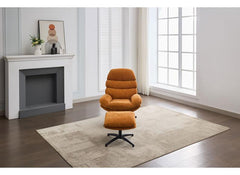 Clark Fabric Chairs W/Footstool