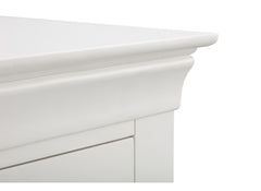Clermont White Bedside - corner