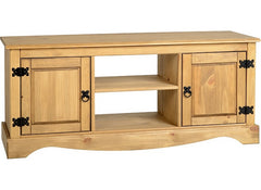 Corona Pine Two Door Flat Screen TV Stand