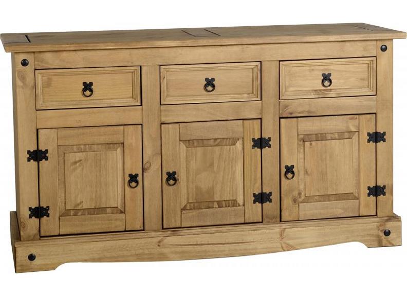Corona Pine Three Door Sideboard
