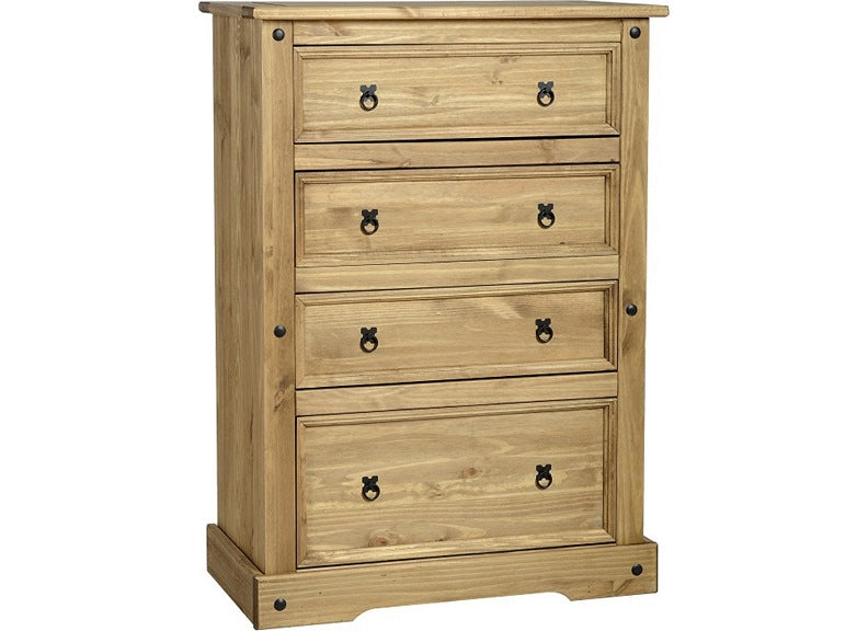 Corona Pine Four Drawer Chest