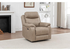 Corvan Stone Reclining Armchair | Charcoal or Stone High Endurance Upholstery | Modern Recliner Armchair