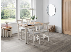 Coxmoor Ivory Table with Four Ivory Coxmoor Chairs