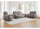 Cupar Fabric Power Reclining 2.5PP+2PP+PP Sofa Group – Premium Stone Fabric Contemporary Sofa Suite