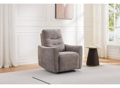 Cupar Fabric Power Reclining Armchair – Premium Stone Fabric Contemporary Armchair
