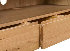 Curve Oak TV Stand - detail