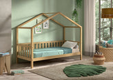 Nature House Bed With Fence (DAHK9012) 90 X 200 Cm Oak (VIP)