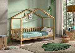 Nature House Bed With Fence (DAHK9012) 90 X 200 Cm Oak (VIP)