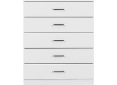 Dakota White Five Drawer Chest – Modern Bedroom Storage Chest