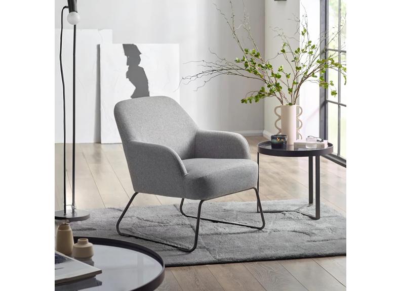 Davos Grey Accent Chair - room