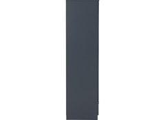 Dakota Dark Grey Two Door One Drawer Mirrored Wardrobe – Modern Bedroom Storage Closet with Hanging Rail