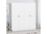 Dakota White Four Door Wardrobe - room