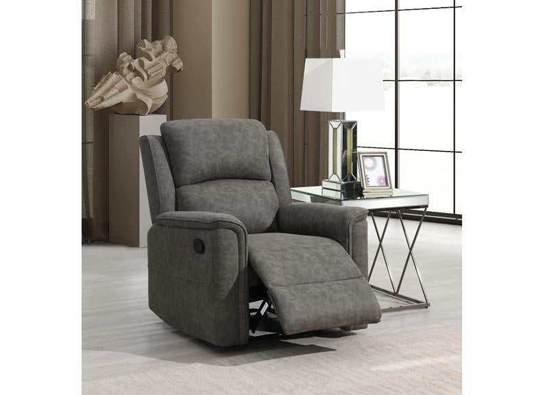 Dartmoor Fabric Reclining Grey Armchair