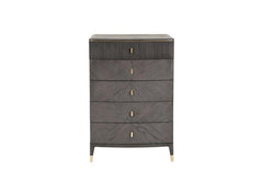 Diletta Ebony Five Drawer Chest – Art Deco Bedroom Furniture | Diletta Ebony Bedroom Collection