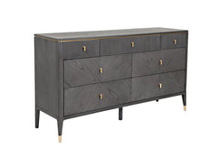 Diletta Ebony Seven Drawer Chest – Art Deco Bedroom Furniture | Diletta Ebony Bedroom Collection