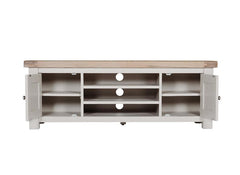 Doune 1.4 m Taupe TV Stand - open