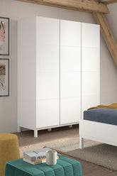 Eva 3 Door Wardrobe White (VIP)