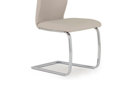 Elis Taupe PU Dining Chair - detail