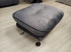 Emilio Grey Fabric Stool