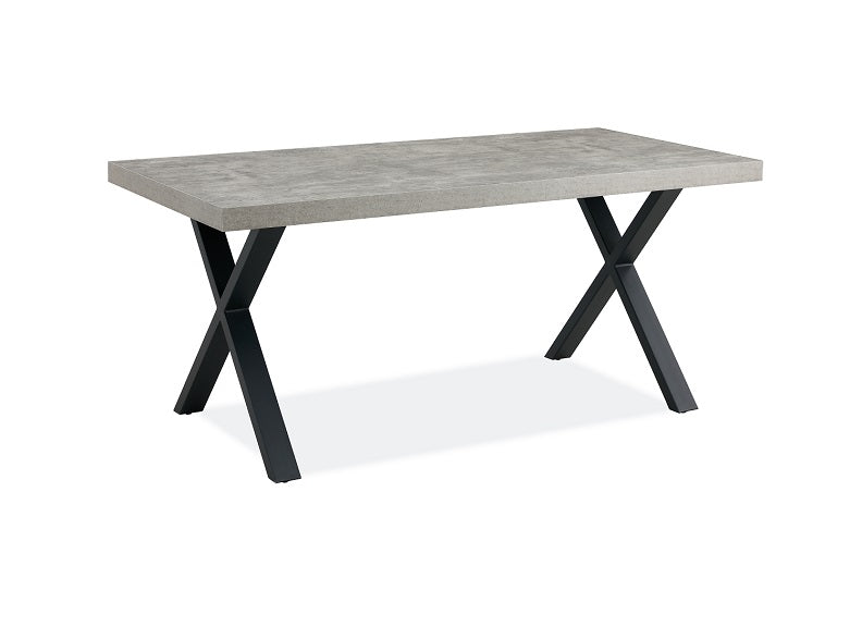 Fredrik X-Leg Grey Dining Table