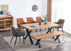 Fredrik X-Leg Oak Dining Room