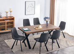 Fredrik X-Leg Walnut Dining Room