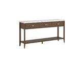 Florence Console Tables – Dark Wood Finish | Marble Top | Two Sizes