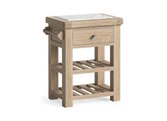 Normandy Small Kitchen Island | Whitewashed Oak Kitchen Desk