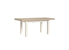 Windsor Dining Tables In Coconut White Frames & Oak Tops – Rustic Country Style Furniture (GLH)