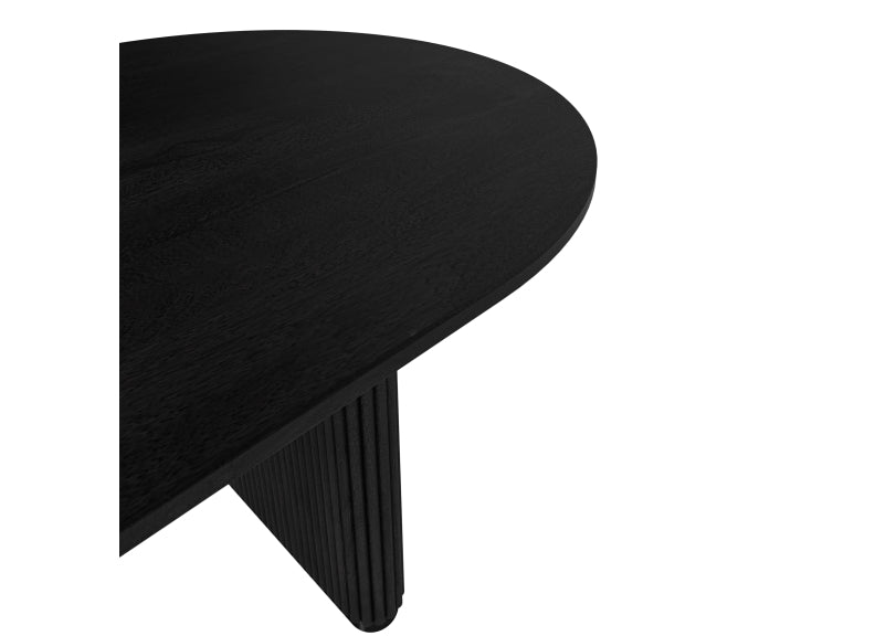 Lucas Oval Table W/Wooden Top - edge