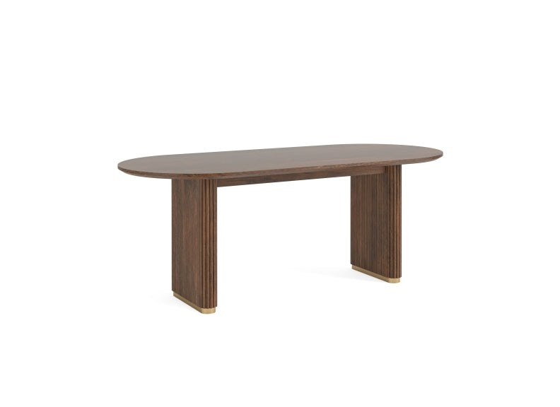 Harvard Oval Table W/Wooden Top - 1