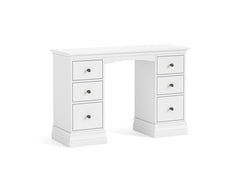 Bordeaux White Twin Pedestal Dressing Table