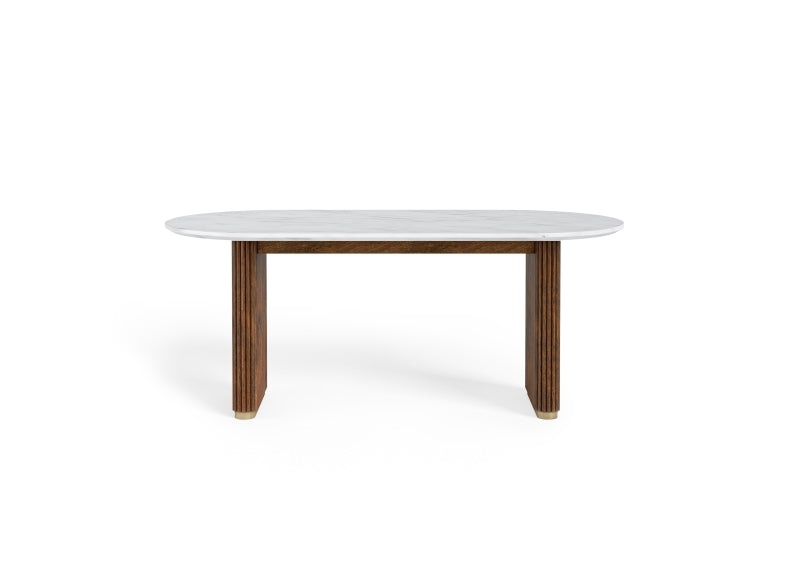 Harvard Oval Table W/Marble Top - front