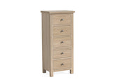 MC Oak Tall Chest - metal handles