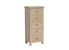 MC Oak Tall Chest - metal handles