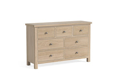 MC Oak 3+4 Wide Chest - metal handles