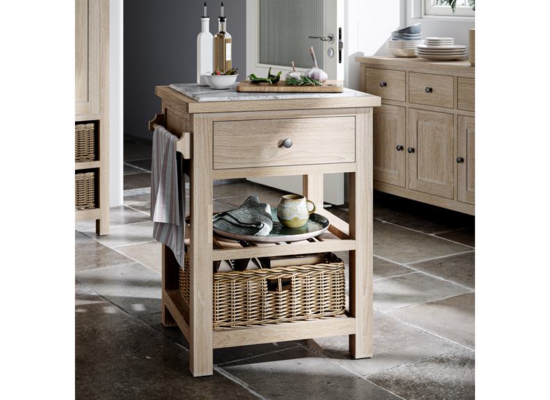 Modern Country Oak Small Kitchen Island - room