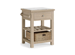 Modern Country Oak Small Kitchen Island - 1