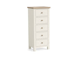 MC Coconut Five Drawer Chest - w/wooden handles