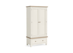 MC Coconut Two Door Wardrobe - wooden handles