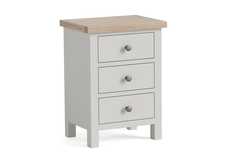 MC Grey Standard Bedside - metal handles