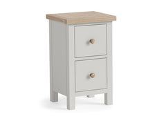 MC Grey Narrow Bedside - wooden handles